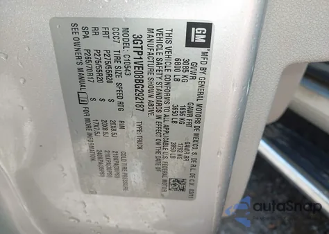 2011 GMC Sierra 1500 Sle из США, поврежденный, VIN 3GTP1VE08BG292187